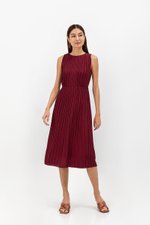 SVANA PLEATED MIDI DRESS