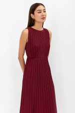 SVANA PLEATED MIDI DRESS