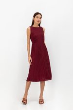 SVANA PLEATED MIDI DRESS