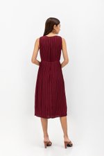 SVANA PLEATED MIDI DRESS