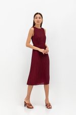 SVANA PLEATED MIDI DRESS