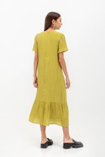 LILOU TEXTURED DRESS W SASH