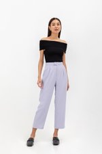 JEAN OFF SHOULDER KNIT TOP