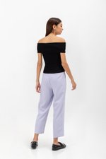 JEAN OFF SHOULDER KNIT TOP