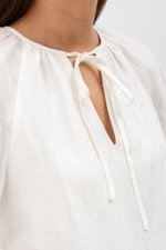 MIRREN FRONT TIE LINEN TOP MIRREN FRONT TIE LINEN TOP