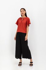 MIRREN FRONT TIE LINEN TOP MIRREN FRONT TIE LINEN TOP