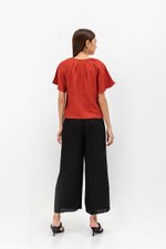 MIRREN FRONT TIE LINEN TOP MIRREN FRONT TIE LINEN TOP