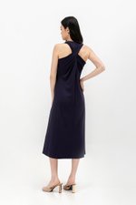 DILANY BACK TWIST JERSEY DRESS