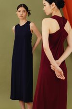 DILANY BACK TWIST JERSEY DRESS