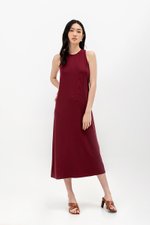 DILANY BACK TWIST JERSEY DRESS