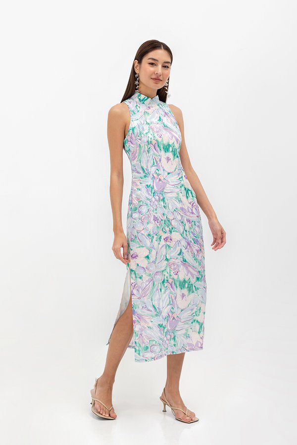 JOELLE FLORAL SHEATH CHEONGSAM