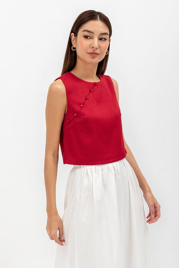 MARISOL ROUND NECK CHEONGSAM TOP