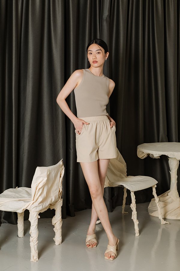 JAYDEN ELASTIC POPLIN SHORTS JAYDEN ELASTIC POPLIN SHORTS