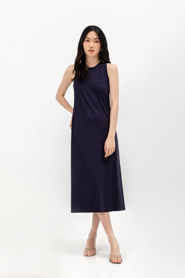 DILANY BACK TWIST JERSEY DRESS