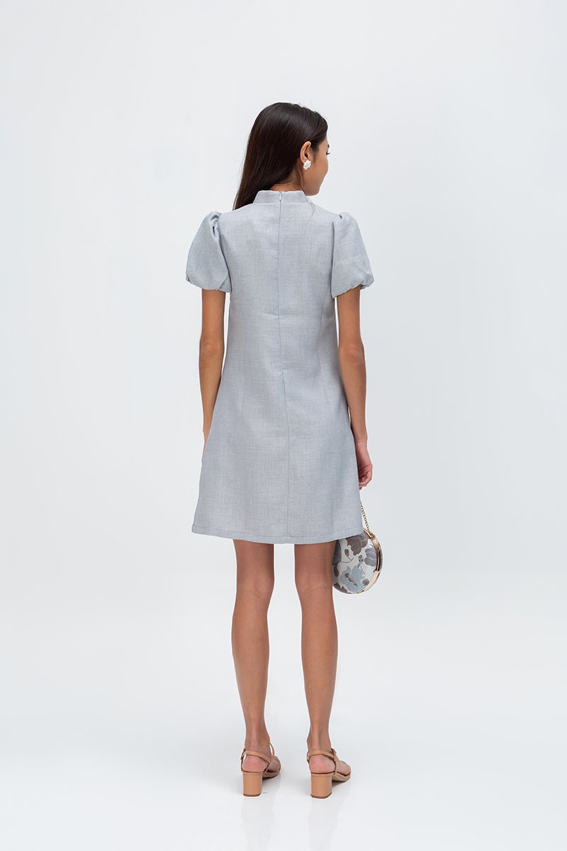 SHEILA PUFF SLEEVE CHEONGSAM DRESS