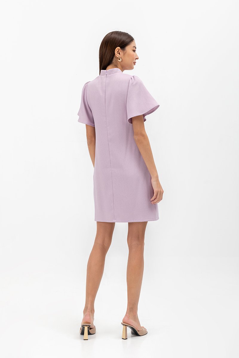 GRETA FLUTTER SLEEVE MINI CHEONGSAM