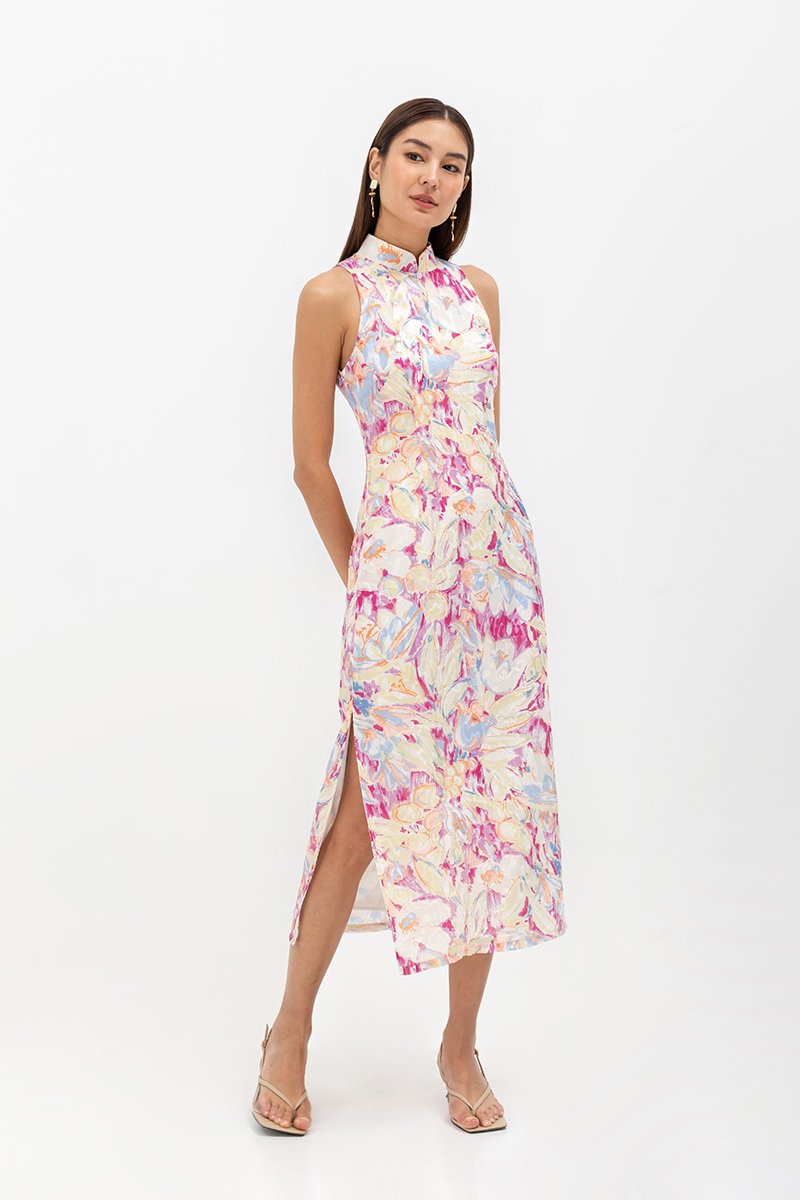JOELLE FLORAL SHEATH CHEONGSAM