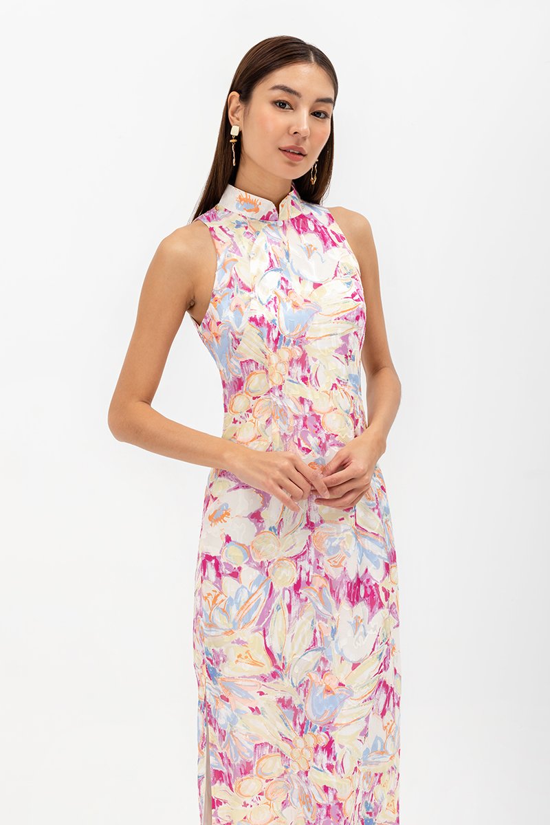 JOELLE FLORAL SHEATH CHEONGSAM
