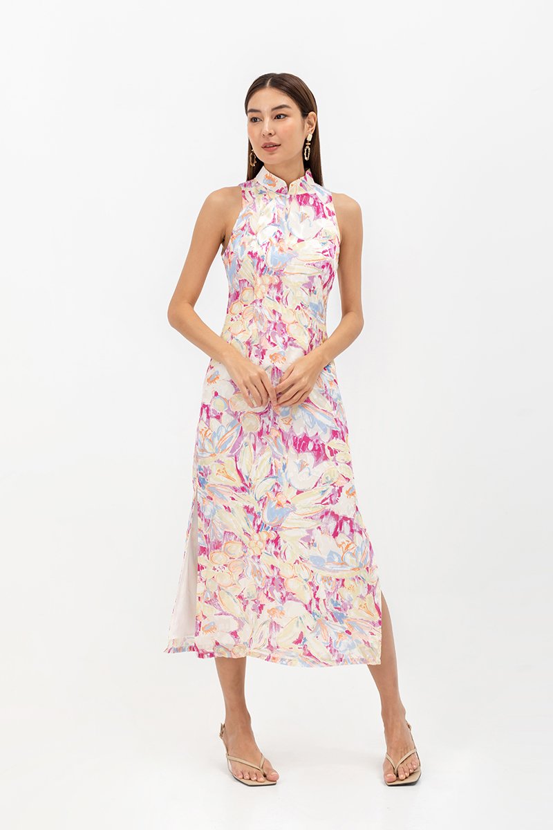 JOELLE FLORAL SHEATH CHEONGSAM