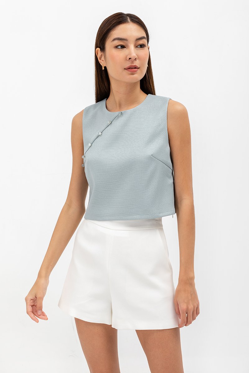 MARISOL ROUND NECK CHEONGSAM TOP