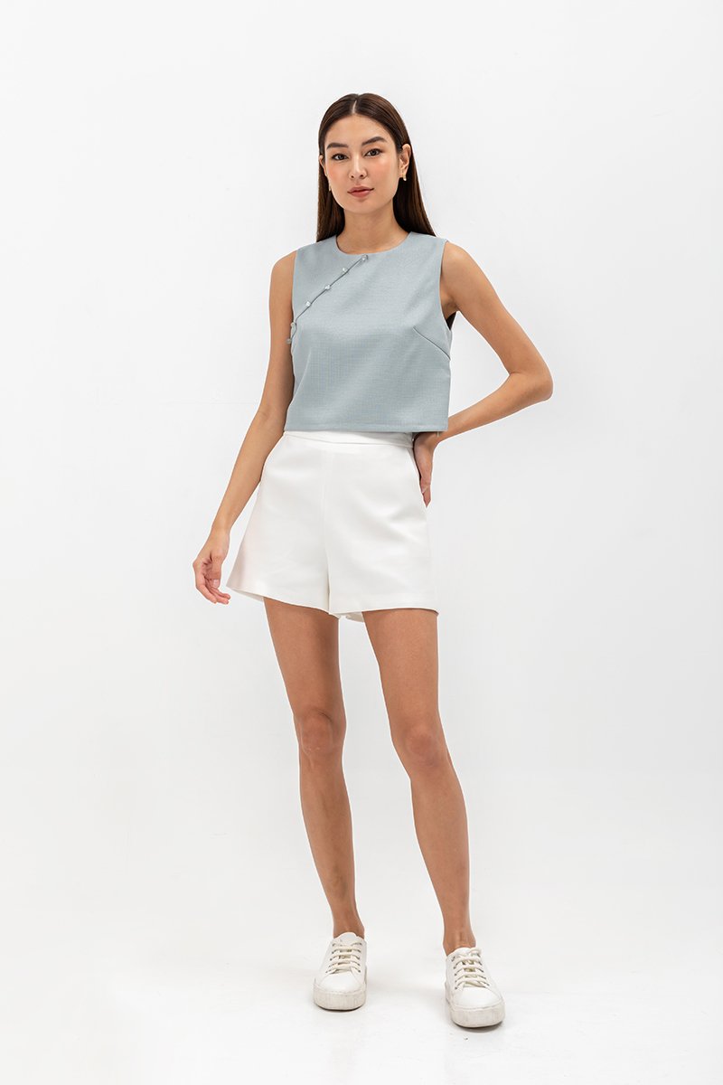 MARISOL ROUND NECK CHEONGSAM TOP