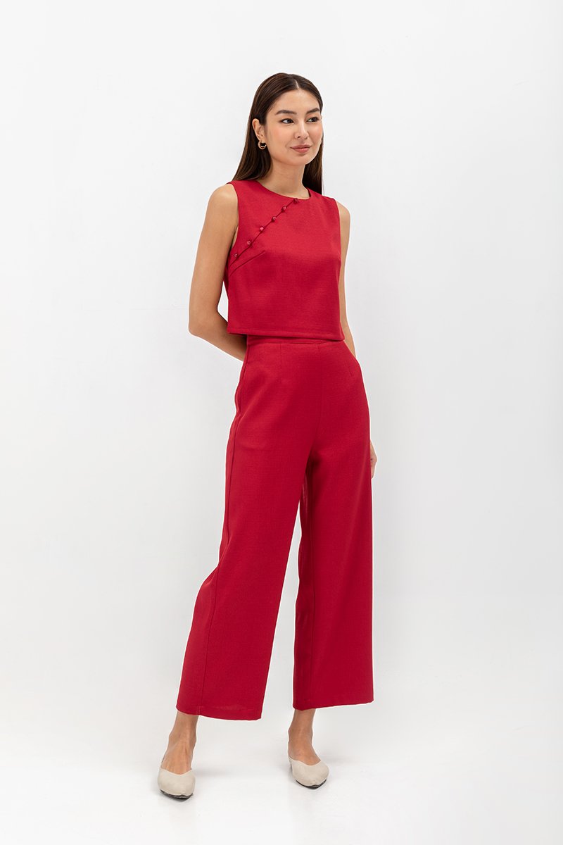 MARISOL ROUND NECK CHEONGSAM TOP