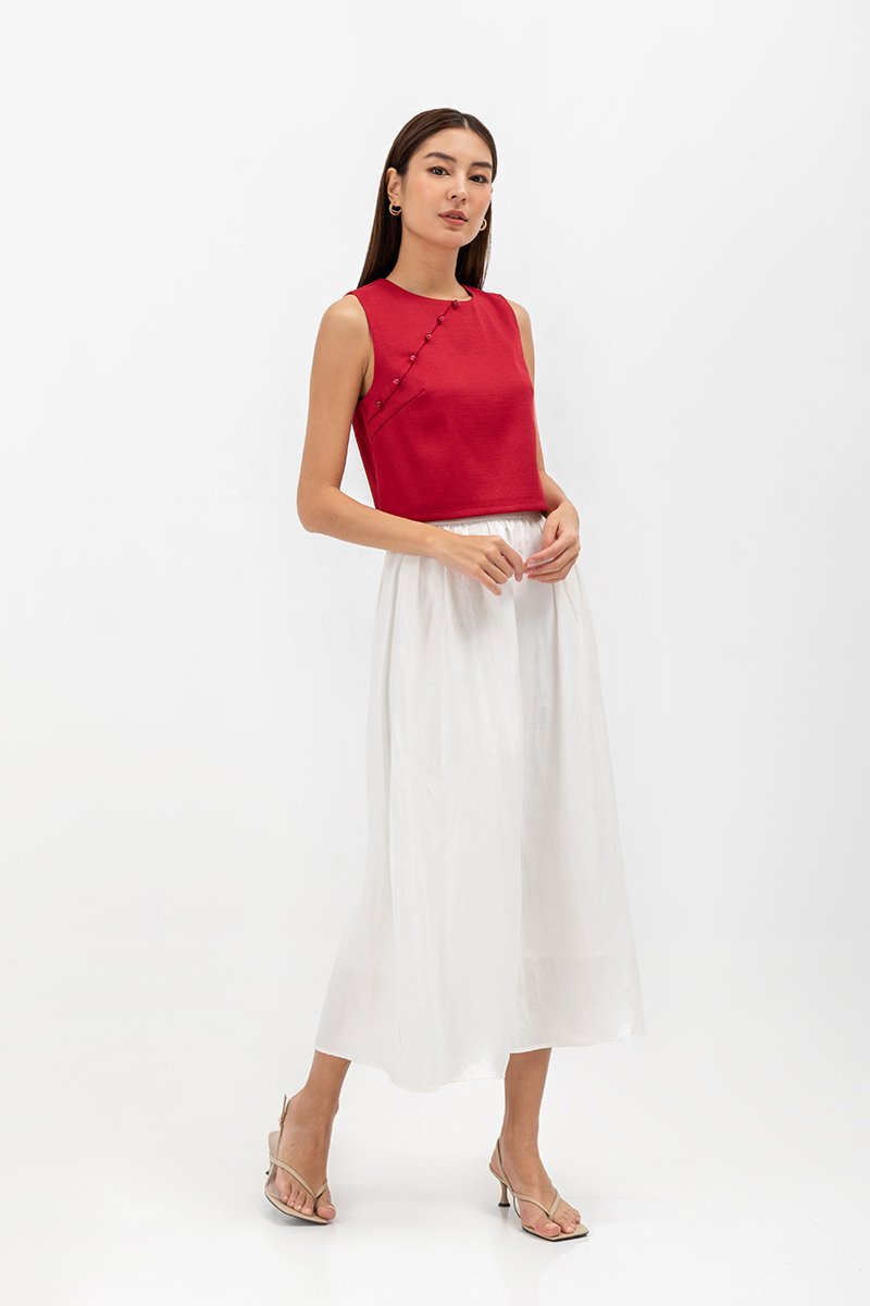 MARISOL ROUND NECK CHEONGSAM TOP