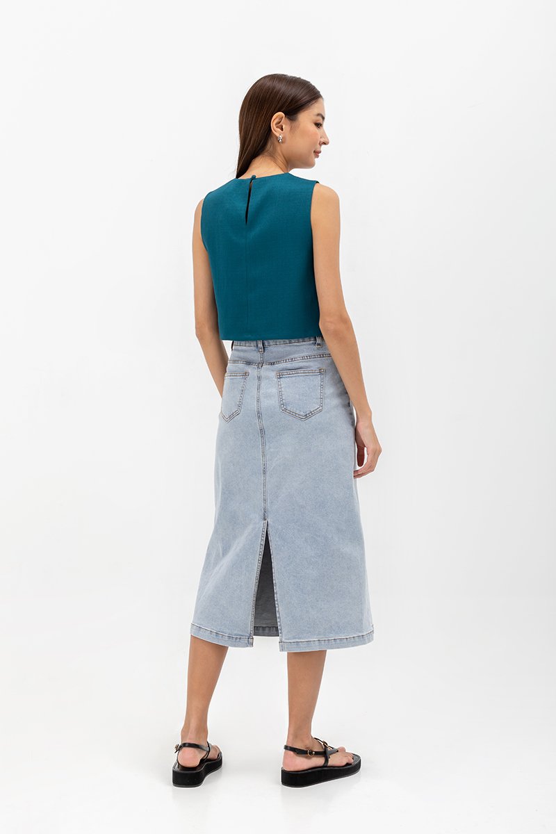 MARISOL ROUND NECK CHEONGSAM TOP
