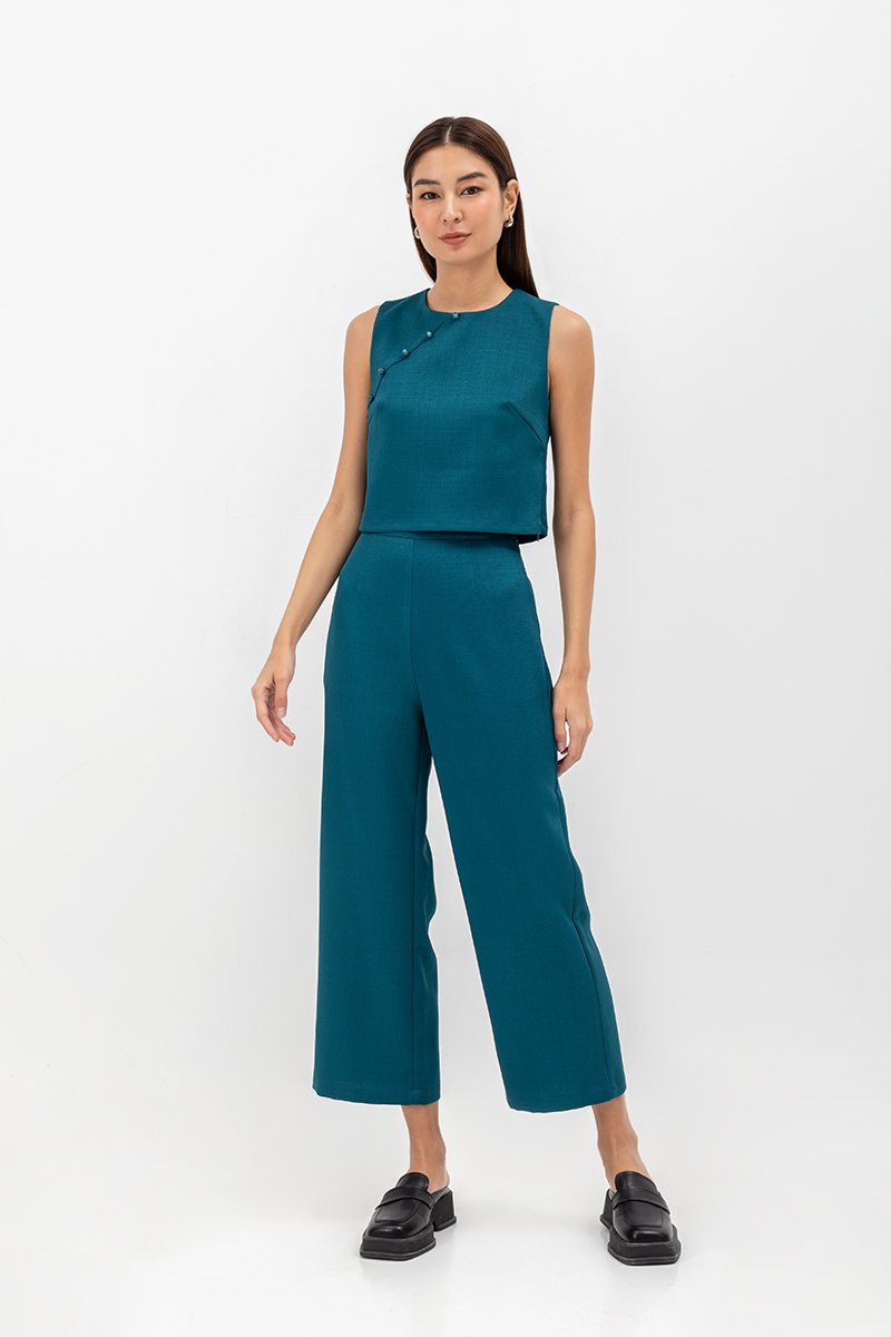 MARISOL ROUND NECK CHEONGSAM TOP
