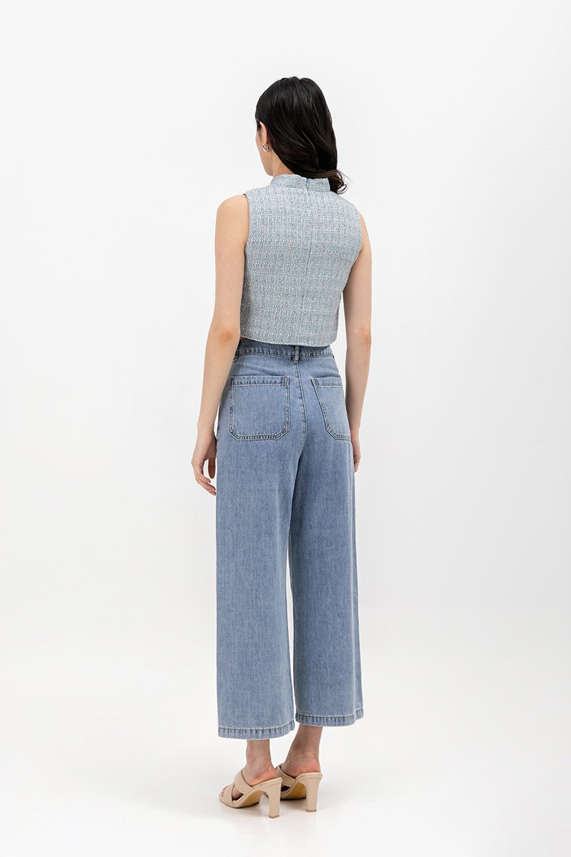 LEENA TWEED CHEONGSAM TOP