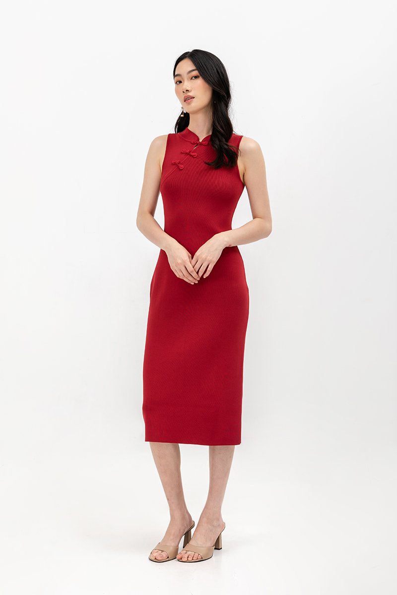 RUMIE KNIT MIDI CHEONGSAM RUMIE KNIT MIDI CHEONGSAM