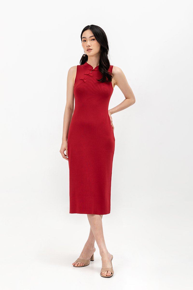 RUMIE KNIT MIDI CHEONGSAM RUMIE KNIT MIDI CHEONGSAM