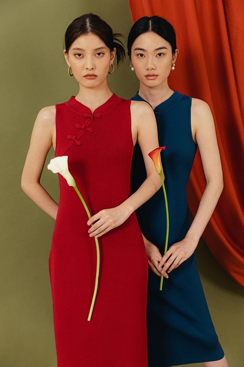 RUMIE KNIT MIDI CHEONGSAM RUMIE KNIT MIDI CHEONGSAM
