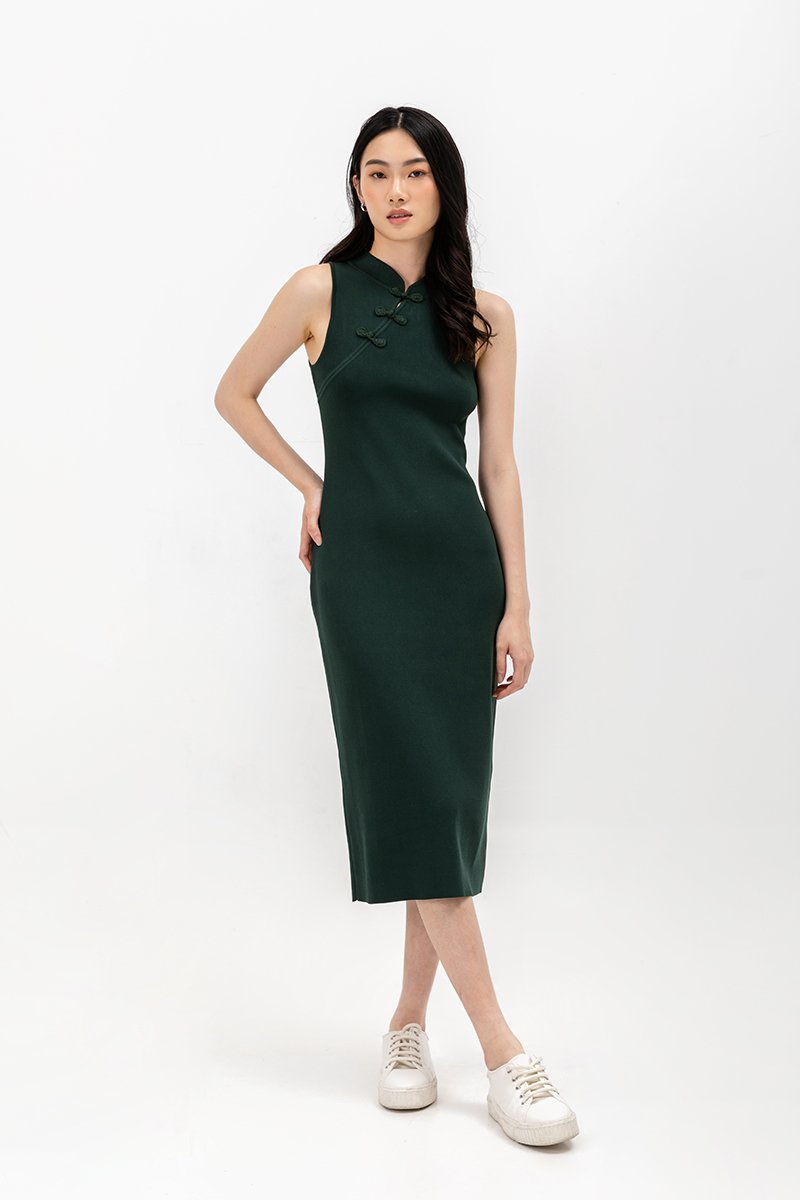 RUMIE KNIT MIDI CHEONGSAM RUMIE KNIT MIDI CHEONGSAM