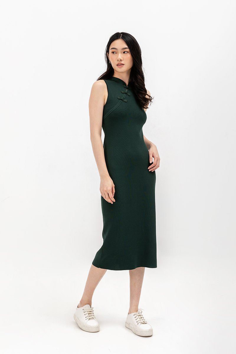 RUMIE KNIT MIDI CHEONGSAM RUMIE KNIT MIDI CHEONGSAM