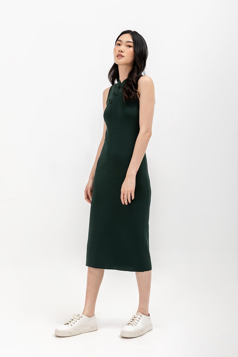 RUMIE KNIT MIDI CHEONGSAM RUMIE KNIT MIDI CHEONGSAM