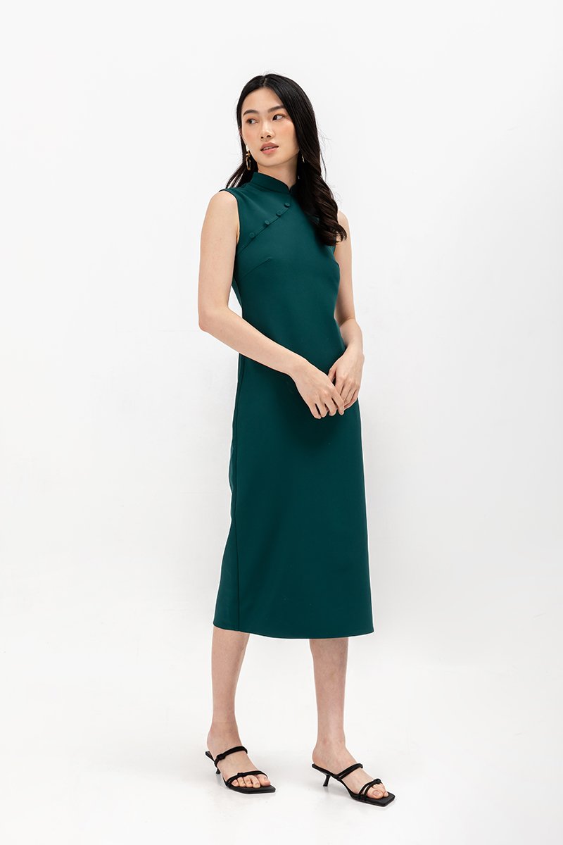 YAEL SHEATH MIDI CHEONGSAM