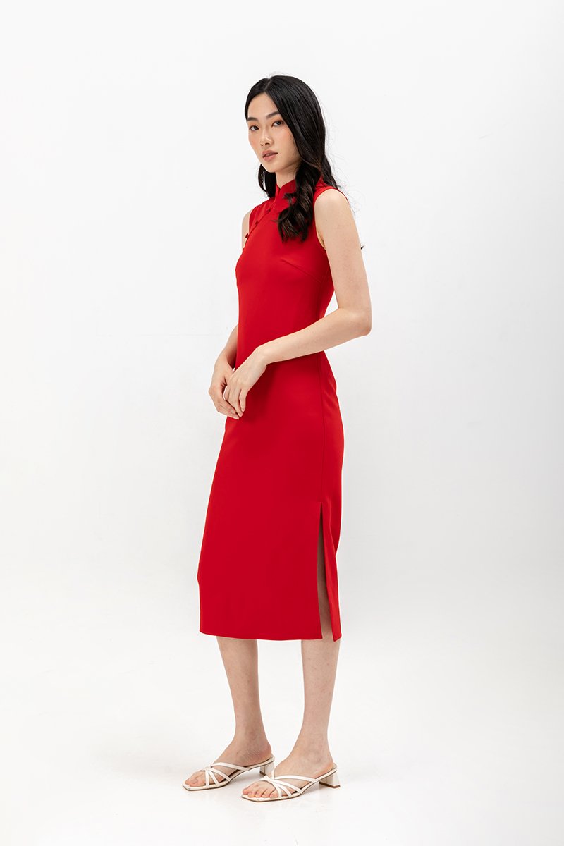 YAEL SHEATH MIDI CHEONGSAM