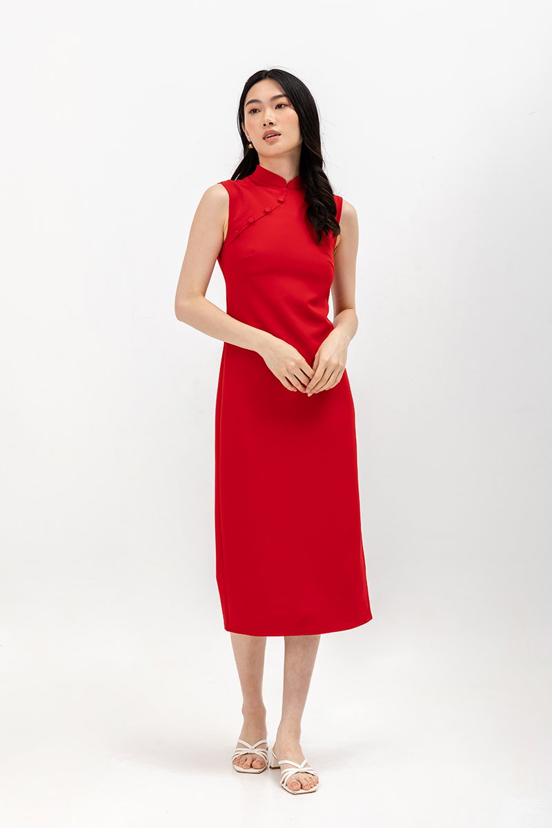 YAEL SHEATH MIDI CHEONGSAM