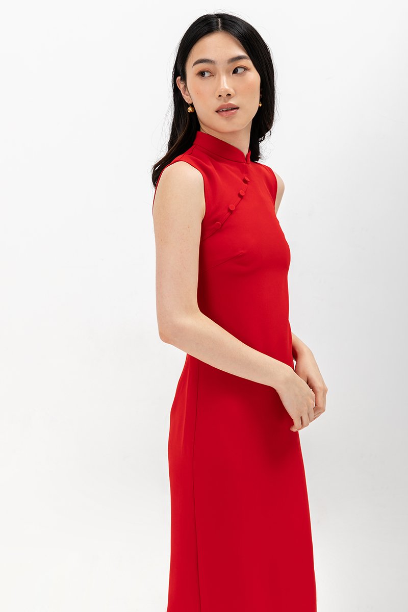 YAEL SHEATH MIDI CHEONGSAM