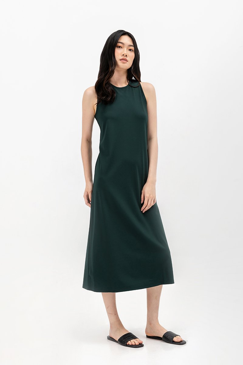 DILANY BACK TWIST JERSEY DRESS
