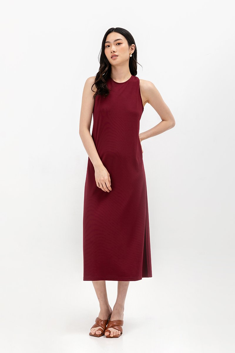 DILANY BACK TWIST JERSEY DRESS