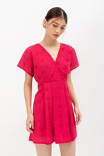 CHANTAL V NECK EYELET ROMPER