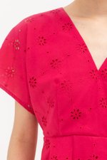 CHANTAL V NECK EYELET ROMPER