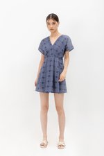 CHANTAL V NECK EYELET ROMPER