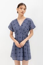 CHANTAL V NECK EYELET ROMPER