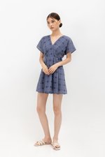 CHANTAL V NECK EYELET ROMPER