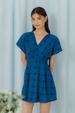 CHANTAL V NECK EYELET ROMPER