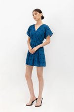 CHANTAL V NECK EYELET ROMPER