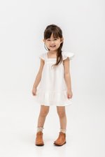 MARIANNE FLUTTER SLEEVE LACE TRIM KIDS DRESS MARIANNE FLUTTER SLEEVE LACE TRIM KIDS DRESS